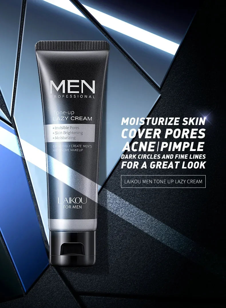 LAIKOU Men BB Cream Natural Whitening Revitalising Nourishing Brighten Cream  Face Foundation Tone Up Cream Lazy Concealer 50g