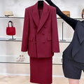 Weißer Blazeranzug mit Rock für Damen, Frühjahr/Herbst 2026, elegantes Business-Outfit: formeller Zweiteiler mit Rock, 2-teiliges Damen-Ensemble