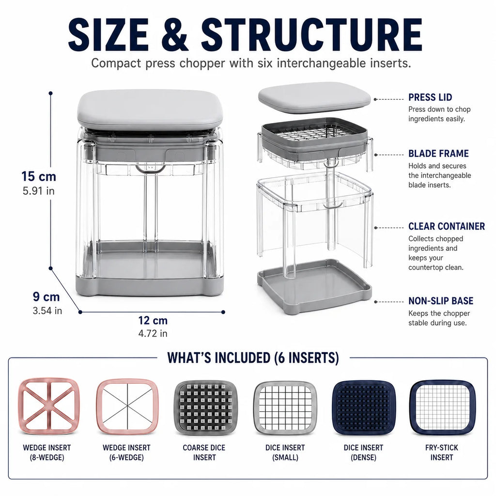 👉 Multifunktionaler Gemüseschneider 4-in-1