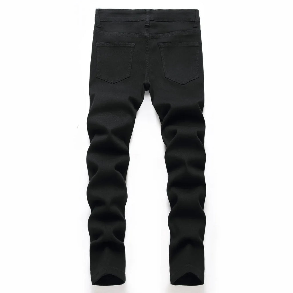 Jeans Boy denim pants Children Straight Pants Washed Distressed Mid Waist Pockets Ankle Length Trousers Big Kids Streetwear 2025