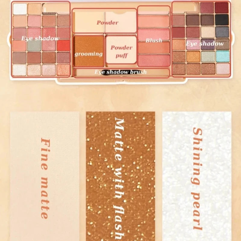 Makeup Kits Full Sets Box for Professional 48 Colors Glitter Eyeshadow Concealer Blush Powder Palette Cosmetic Gifts for Women's