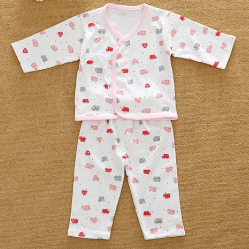 18 Pieces/Set Newborn Baby Set Boy Clothes Four Seasons 100% Cotton Infant Suit Girl Clothes Outfits Pants Kids Clothes Bibs Hat