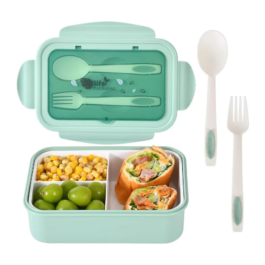 Bento Boxes for Adults - 1400 ML Bento Lunch Box For Kids Childrens With Spoon & Fork - Durable Perfect Size for On-the-Go Meal