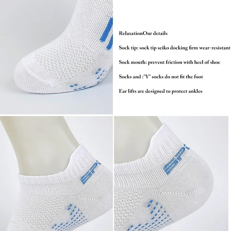 3Pairs/Lot Running Socks Men Woman Basketball Breathable Anti Slip Sport Fitness Cycling Walking Cotton Athletic No Sweat Sock