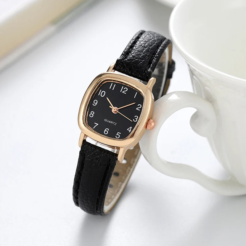 Minimalist Small Dial Women's Watch Ultra-thin Leather Band Casual Quartz Wristwatch Relogio Feminino