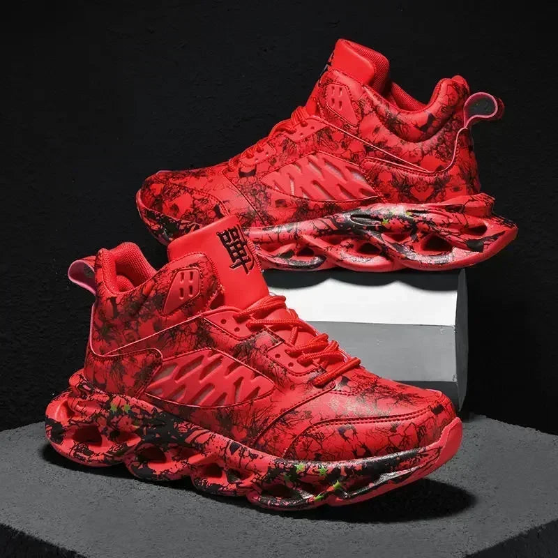 Chunky Male Sneakers Platform Men Shoes Trend Breathable Casual Shoes Light Running Shoes for Men 2025 New Print Tenis Masculino