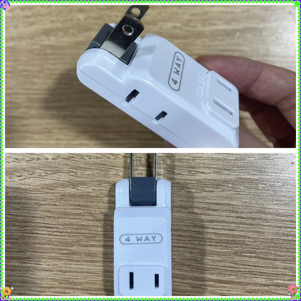 New Rotates 180° Electrical Outlet Extender Adjustable Length White Power Outlets Extender Power Socket Expander For Nightstand