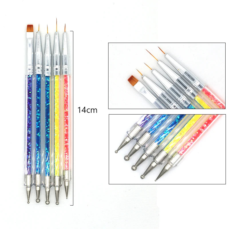 Nail Brush For Manicure Gel Brush For Nail Art 15Pcs/Set Nail Brush Acrylic Liquid Powder Carving Gel Brush
