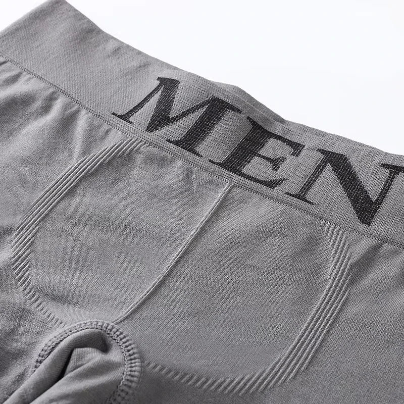 5 Pcs Men’s Boxer Briefs High Elastic Breathable Underwear Soft Cotton Stretch Shorts Comfortable Plain Color Panties