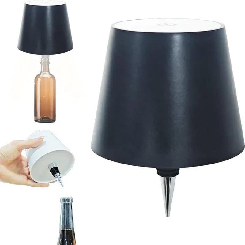 Kabellose LED Flaschenlicht-Tischlampe mit Touch