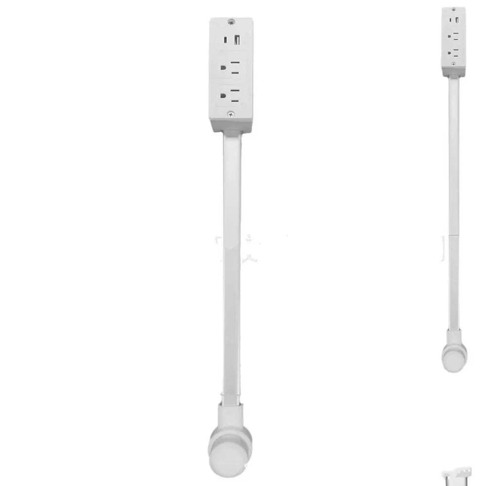 Rotates 180° Electrical Outlet Extender Adjustable Length White Power Socket Expander Punch-free Power Outlets Extender