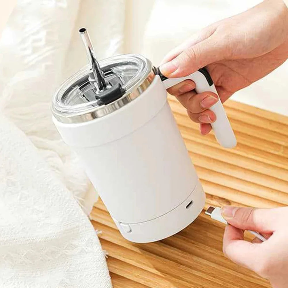 Edelstahl-Thermotasse mit abnehmbarem Magnet-Rührer