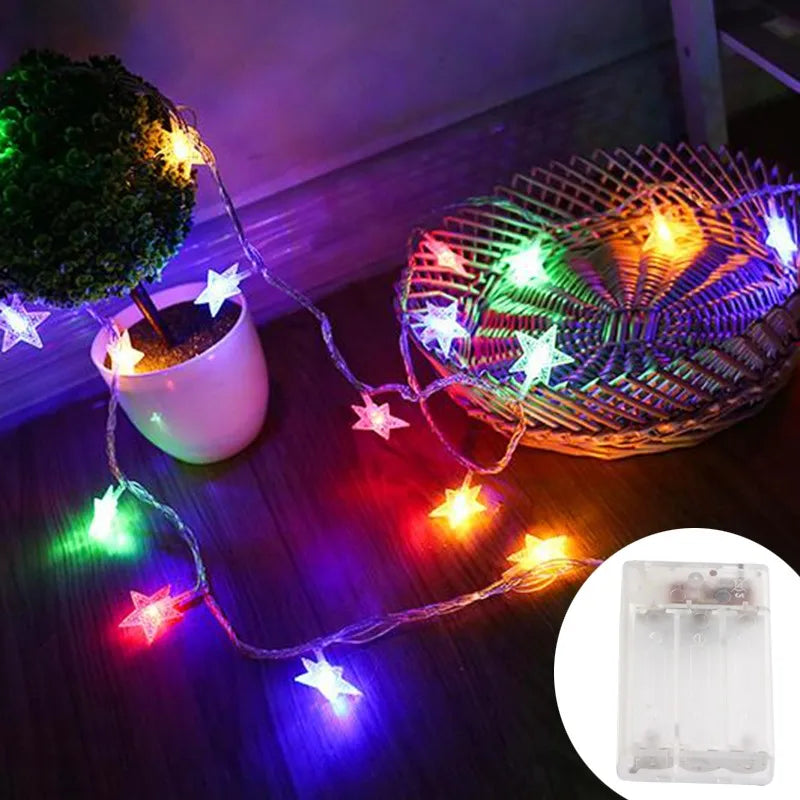 LED-Sternen-Lichterkette – Romantische Weihnachtsdekoration