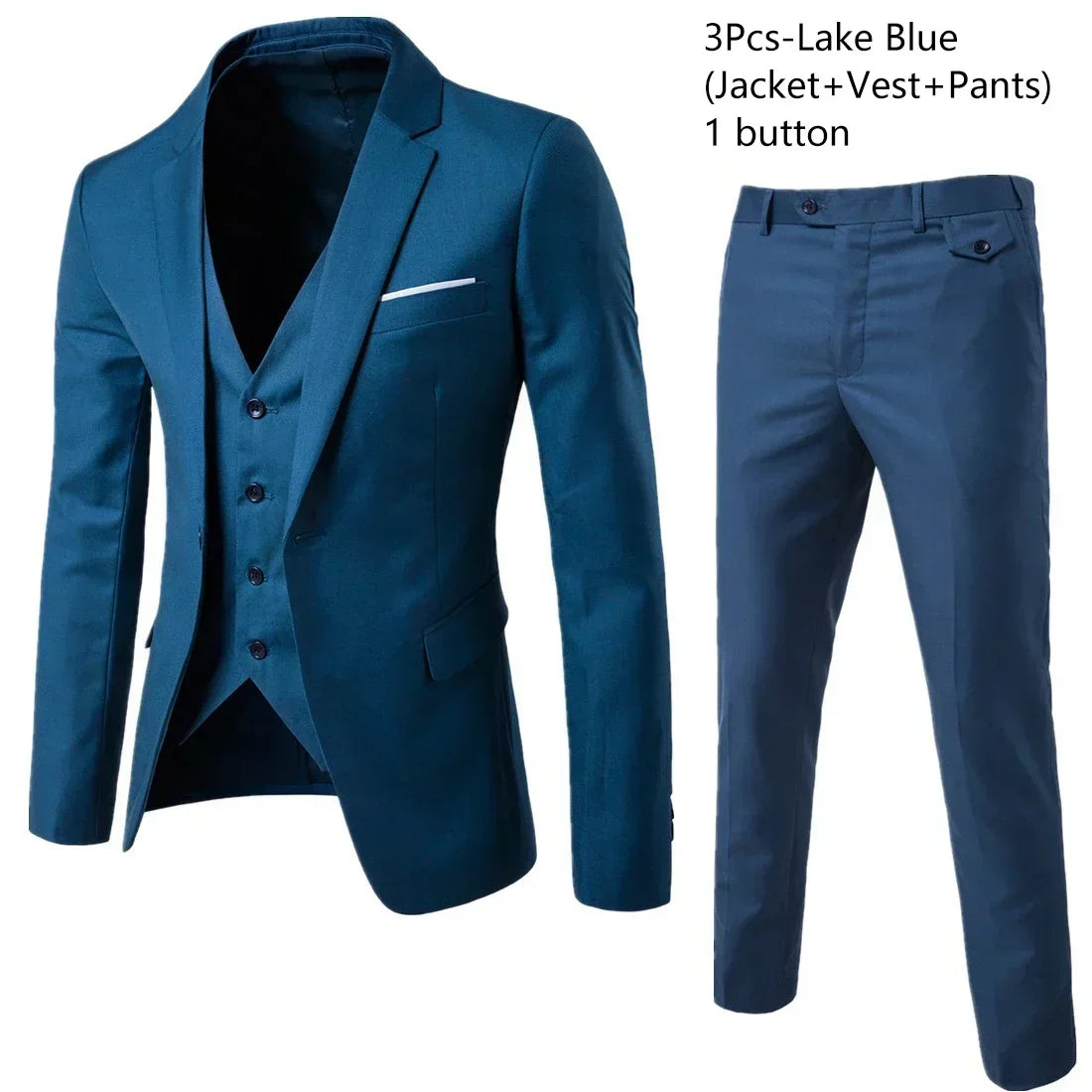 Elegant Suits For Men 3 Pieces 2 Set Fashion Classic Casual Full Jackets Vest Pants Blazers Outfit 2026 Formal Costume