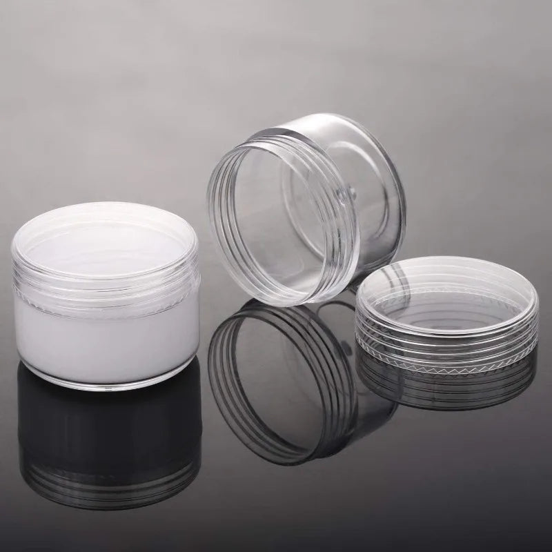 Clear Plastic Containers with Lids Portable Travel Empty Bottles Makeup Cosmetic Container Face Cream Lotion Storage Jars Box