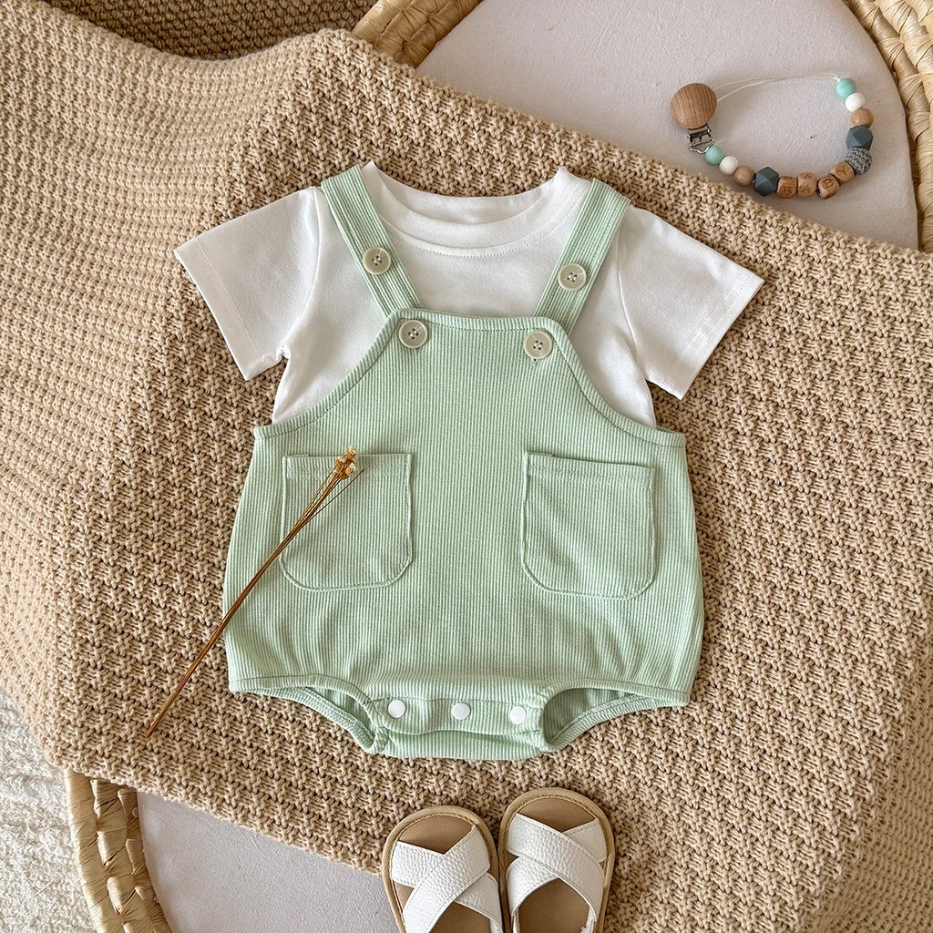 Baby Romper Fashion Toddler Clothes Short Sleeve Newborn Bodysuit Infant Jumpsuits 0-18 Months
