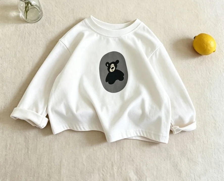 Kids Long Sleeve T Shirt  Children Crew Neck Tops Infant Cotton Loose Casual Tees For Toddler Boys Girls Home Wear T-Shirts Wear