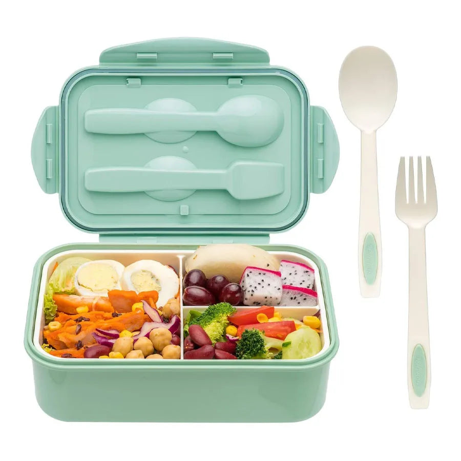 Bento Boxes for Adults - 1400 ML Bento Lunch Box For Kids Childrens With Spoon & Fork - Durable Perfect Size for On-the-Go Meal