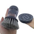 Dishwashing Brush With Soap Dispenser, Kitchen Scrub Brush Suitable For Dishes, Pans, Sinks, Cleaning With Holder Set