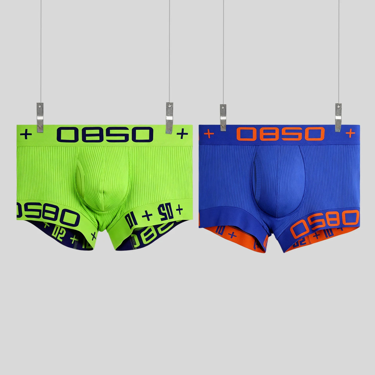 Men's Ribbed Boxer Briefs Digital Print Low Rise Stretch Soft Breathable Underwear Single & Multiple Optional
