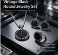 1. Women's Black Alloy Jewelry Set Round Crushed Stones Stylish Design for Wedding Party Birthday Gift for Girls
2. 1 Set Black