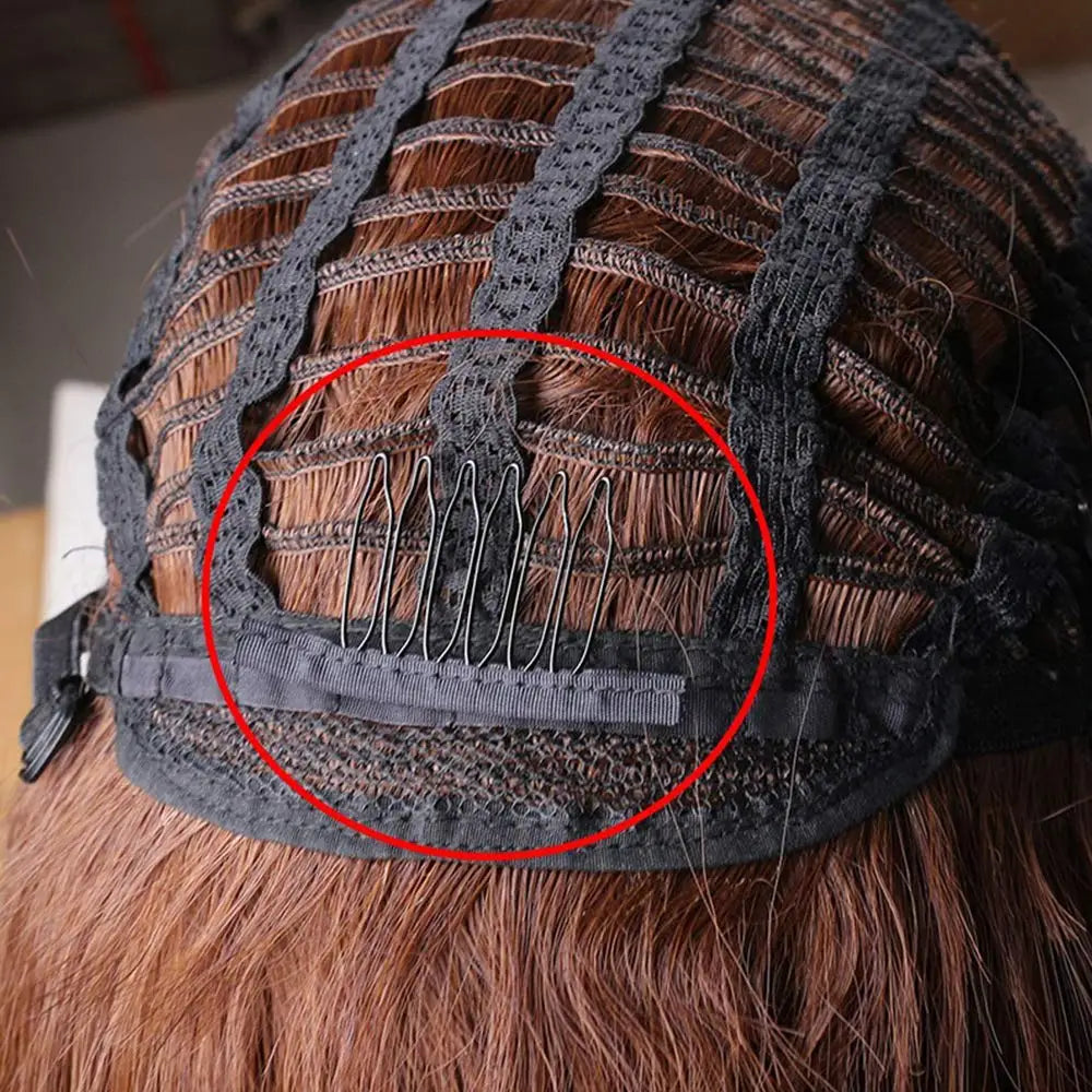Wig Comb Clips 4-7Teeth Hair Extension Clips Stainless Steel Wig Clips Combs Snap Clips With Rubber For Hair Extension