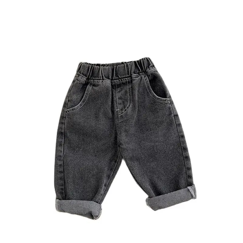 Wholesale Baby Pants Solid Kids Jeans Casual  Boys Denim Pants Soft  Girls Fashion Trousers