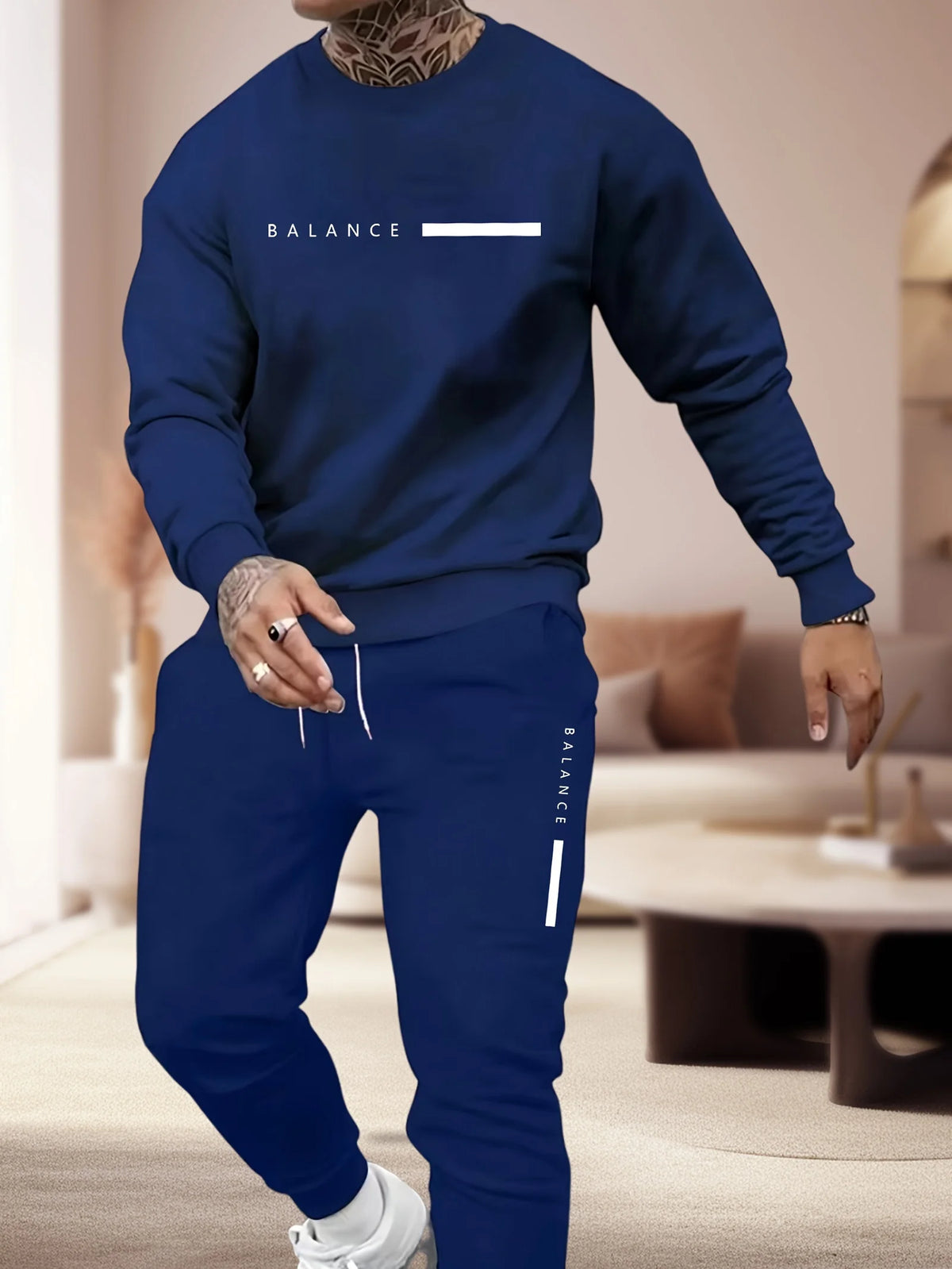 The New Men's Hoodie Set for Spring and Autumn 2025 Is a Comfortable and Soft Streetwear Collection with Letter Prints