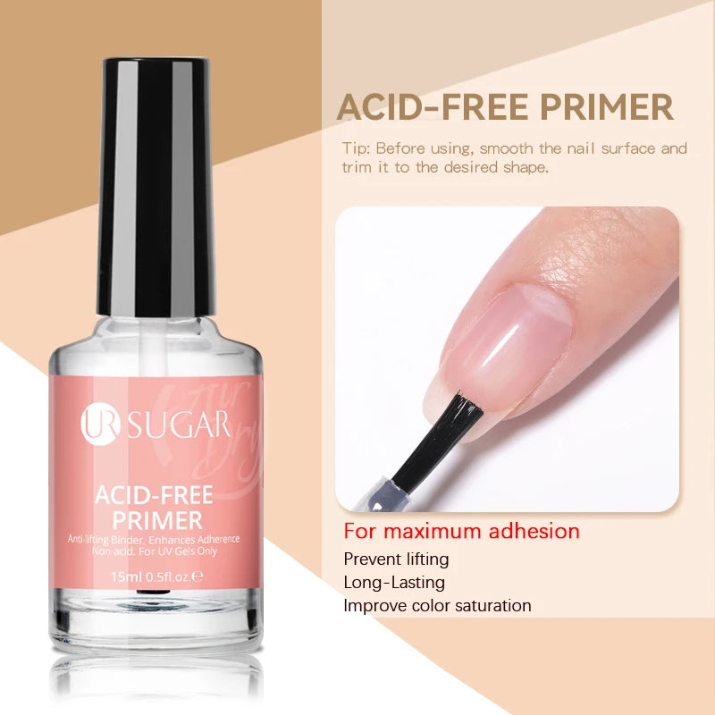UR SUGAR 1/2Pcs Clear Fiber Rubber Base Gel Manicure Broken Nail Repaired Construction Fiberglass Semi Permanent Soak Off UV Gel