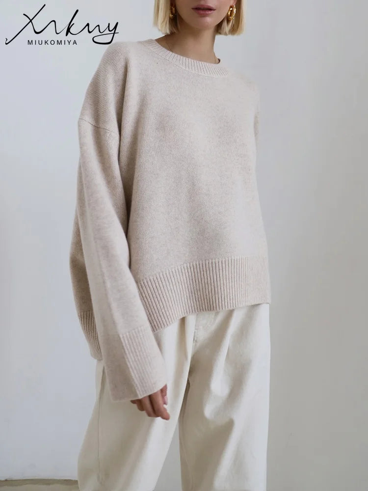 Thick Winter Sweater Women Oversized Pullover Ladies 2025 Loose Green Jumpers Pulls Vintage Beige Warm Sweaters For Women Winter