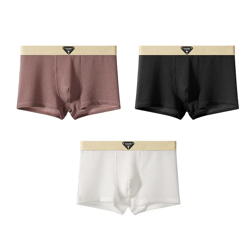 Men's Boxer Briefs | Breathable Mesh Lining & Anatomical Support, 3-Pack for Daily Comfort & Active Lifestyles M-4XL