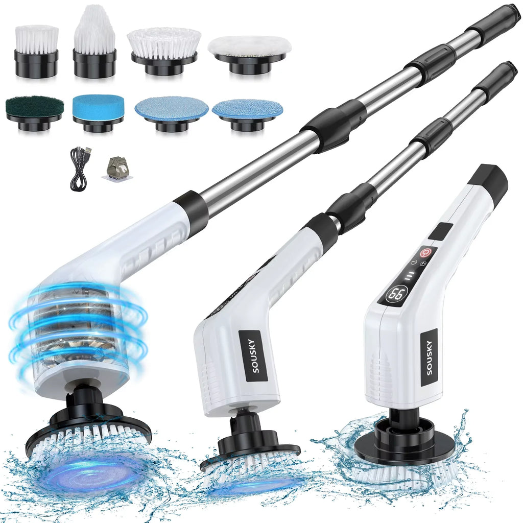 Electric Cleaning Brush 8 in 1 Multifunctional Household Wireless Rotatable Cleaning Brush For Bathroom Kitchen Windows Toilet