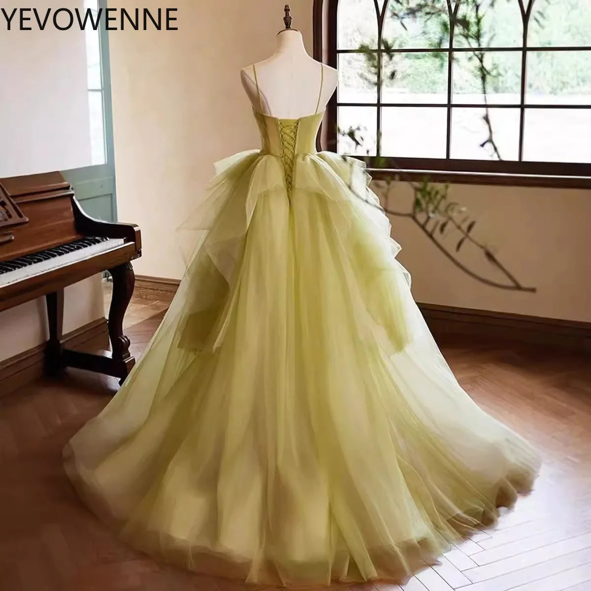 Elegant  Evening Dress for Women Sweetheart Neck Ball GownTulle Ruffles Formal Party Prom Dresses