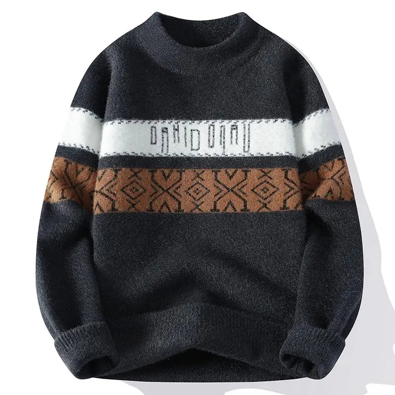 Winter Sweaters for male men thick O-neck sweater men Student youth sweaters autumn Men's wool Casual Knitwear Pullover