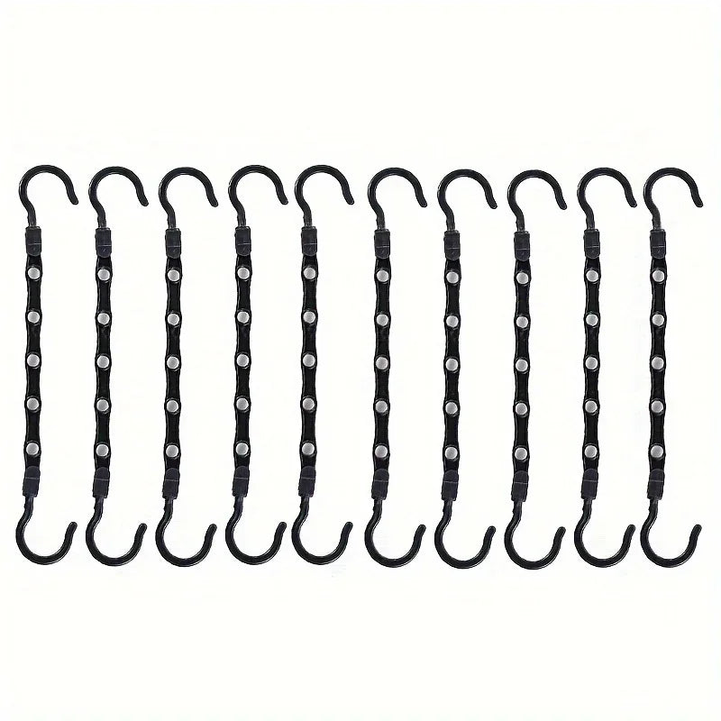 👉 Magische Platzspar-Kleiderbügel (10er-Set) – Black Edition