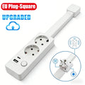 Rotates 180° Electrical Outlet Extender Adjustable Length Extension Cable US Plug Home Wall Desktop Ground Electric Socket