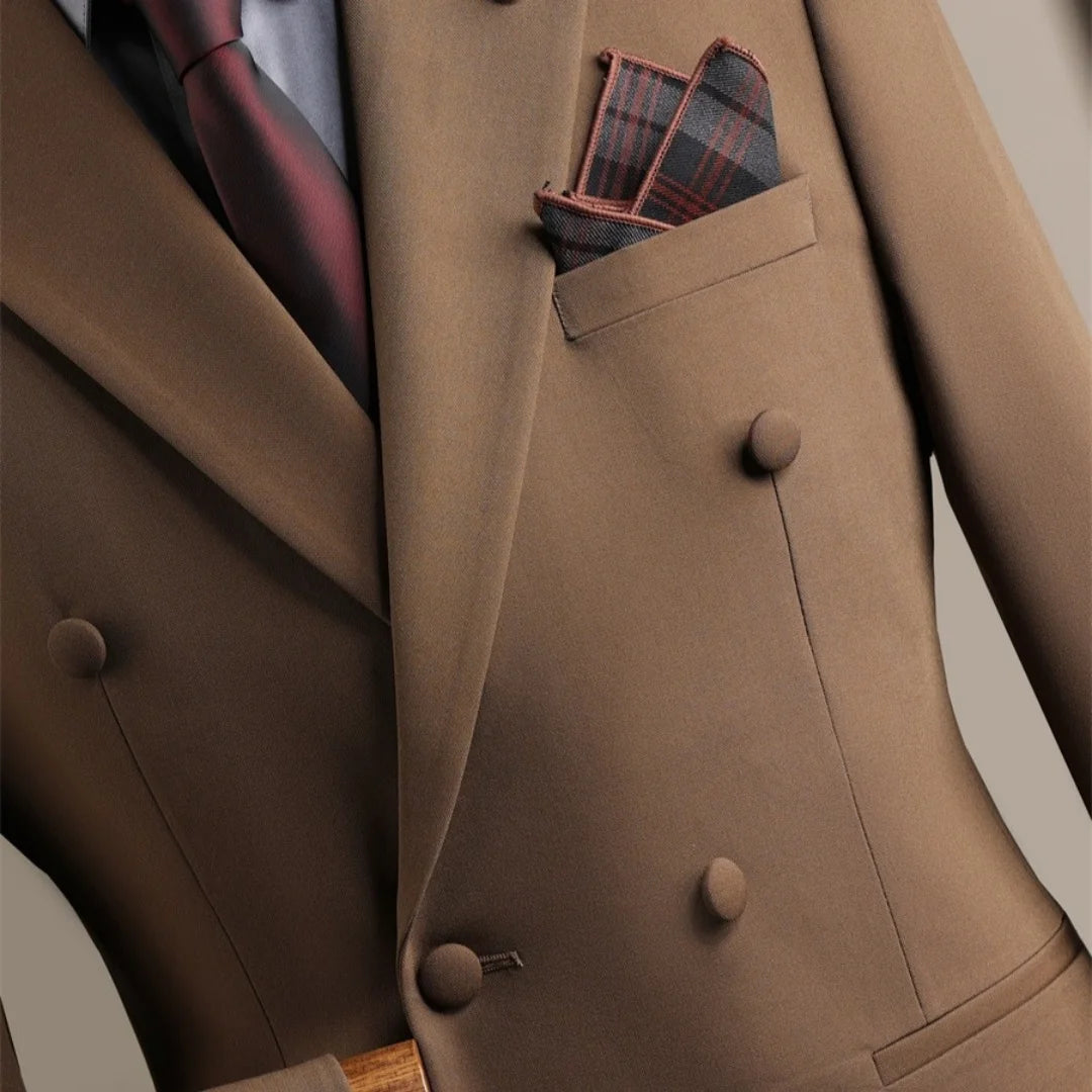 Men's Suits Complete Men's Suits 3‑Piece Outfit Set Elegant Wrinkle‑Resistant Well‑Tailored For Wedding Business Meetings