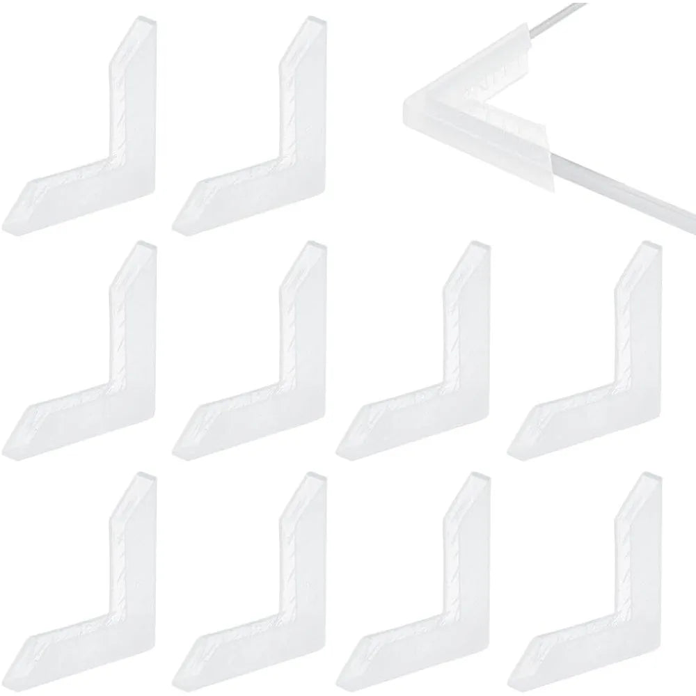 100Pcs Corner Protectors L-Shaped Corner Bumpers Translucent White Plastic Corner Guards Covers Edge Protector for Picture