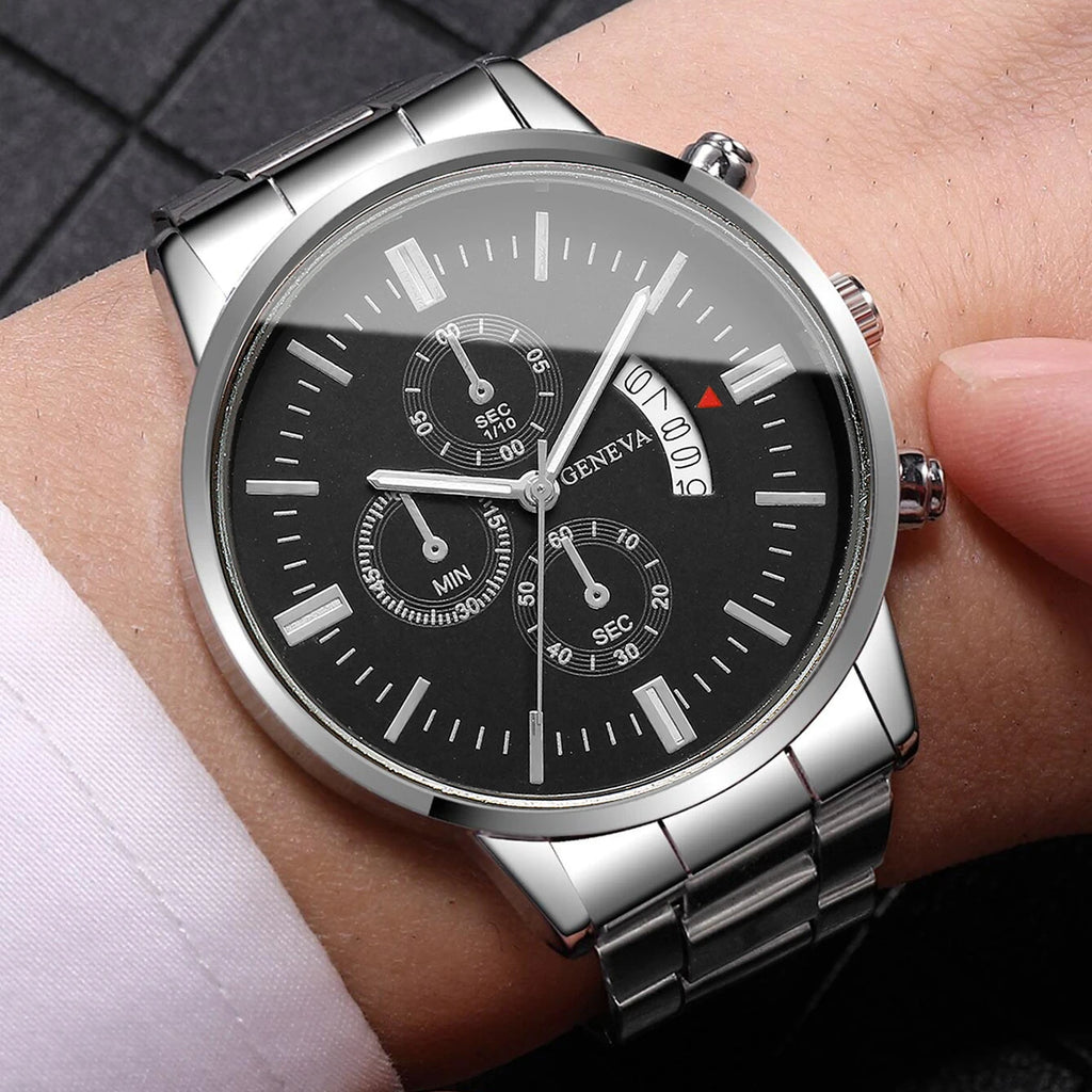 Luxury Men Business Watches Fashion Calendar Quartz Watch for Man Clock Relogio Masculino（Without Box）