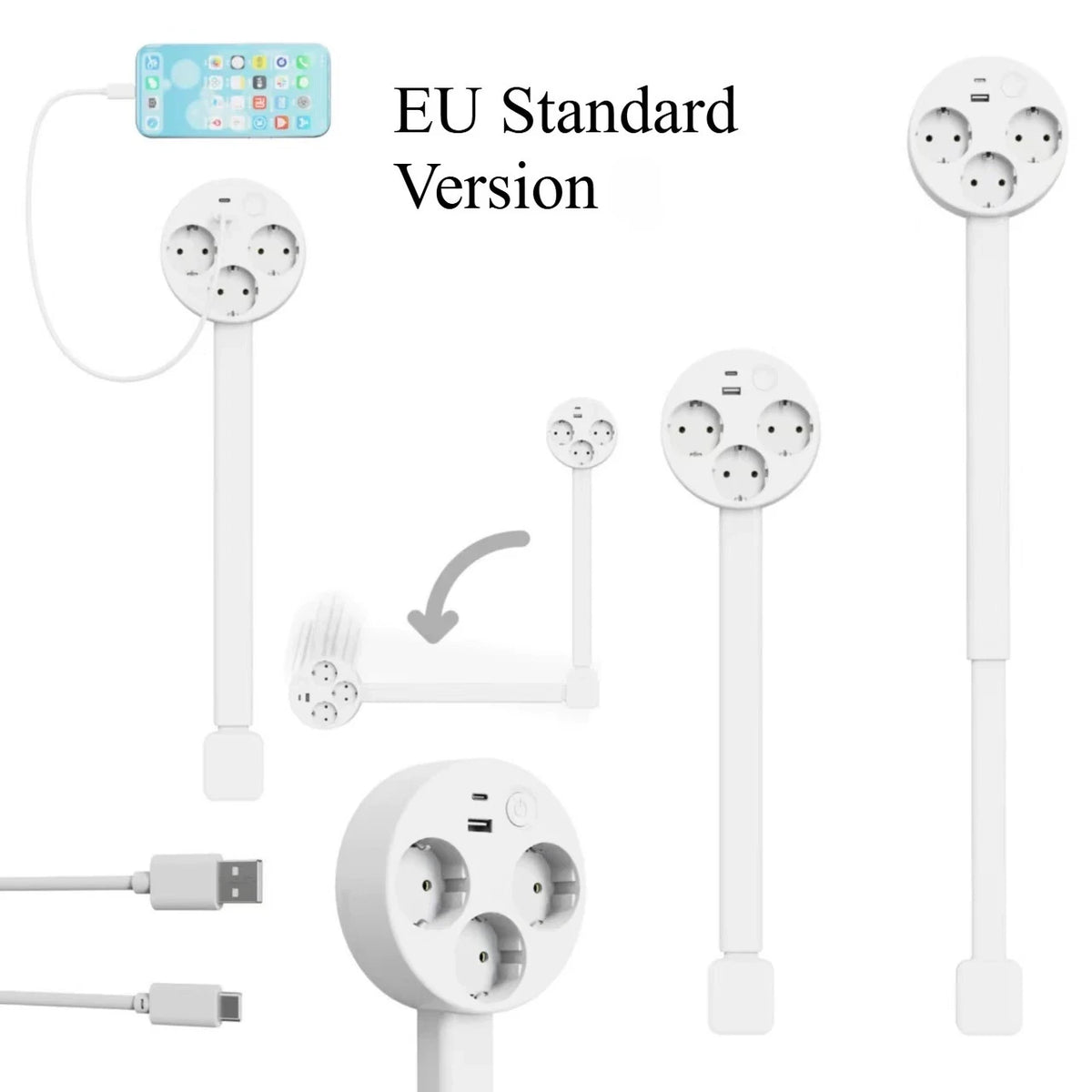 In stock  Electrical Outlet Extender Plug Wall Outlet Extender Extendable Wall Socket Rotatable  Portable Power Socket