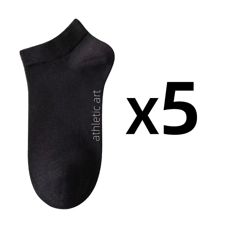 5 Pairs/Lot Men's Cotton Socks Low Tube Ankle Hot Selling New Spring Autumn Breathable Comfortable Simple Fashion Street Socks