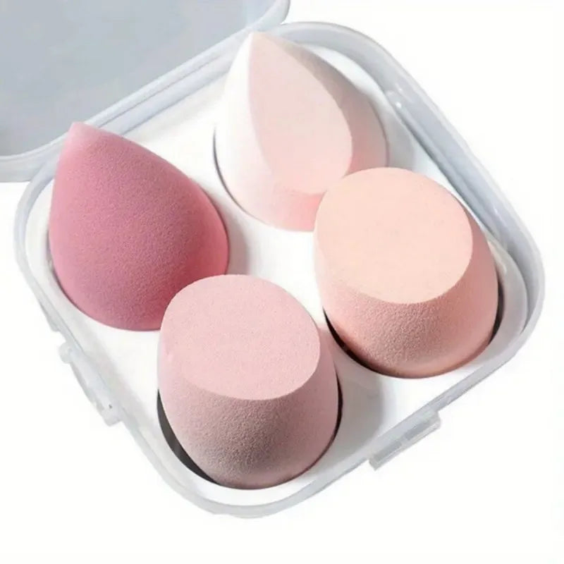 8pcs multi-color long tube makeup brush set +4pcs pink boxed beauty eggs +1pc pink storage bag,Suitable as a gift for friends