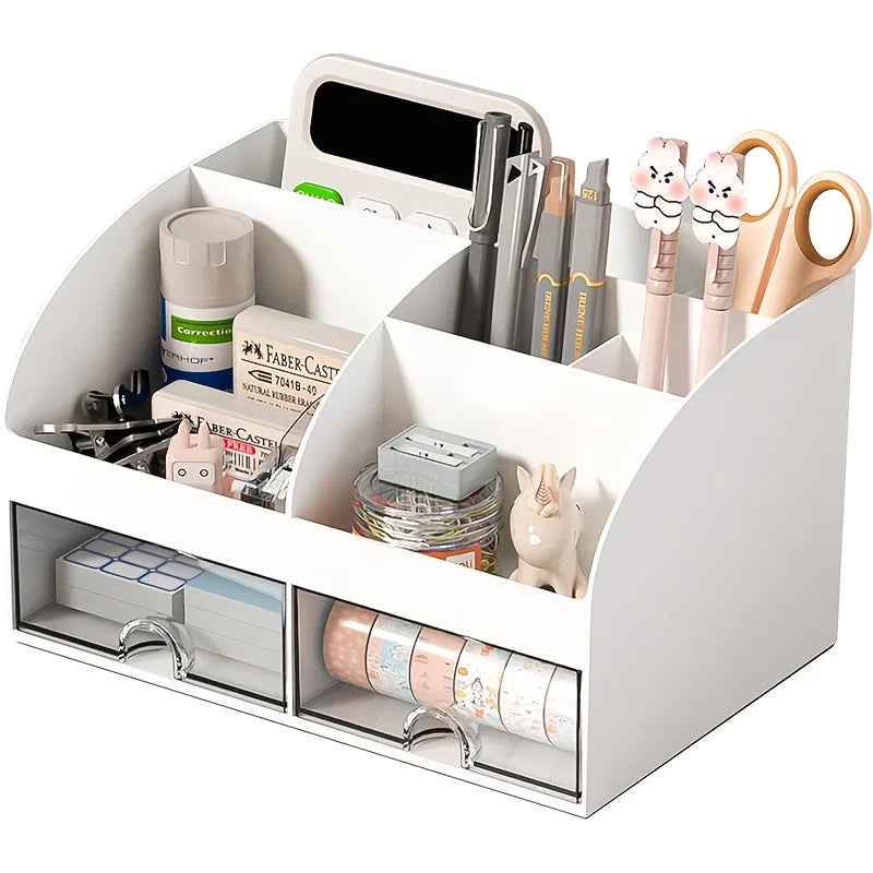 Schreibtisch-Organizer mit 6 Fächern & 2 Schubladen