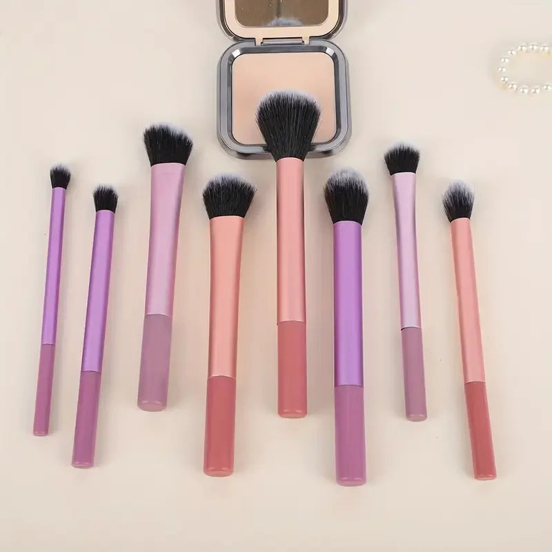 👉 Premium Make-up Pinsel-Set (8-teilig) – Roségold