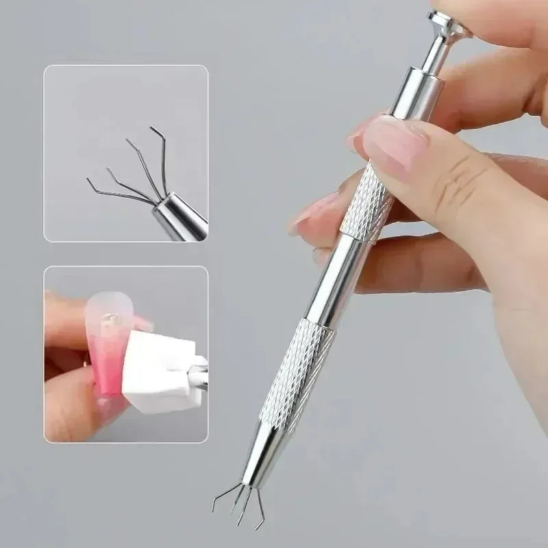Manicure Supplies Set: Square Nail Art Sponge + Gradient Nail Brushes +Gel Polish Grab Pen- All-in-One Tools for DIY Nail Design