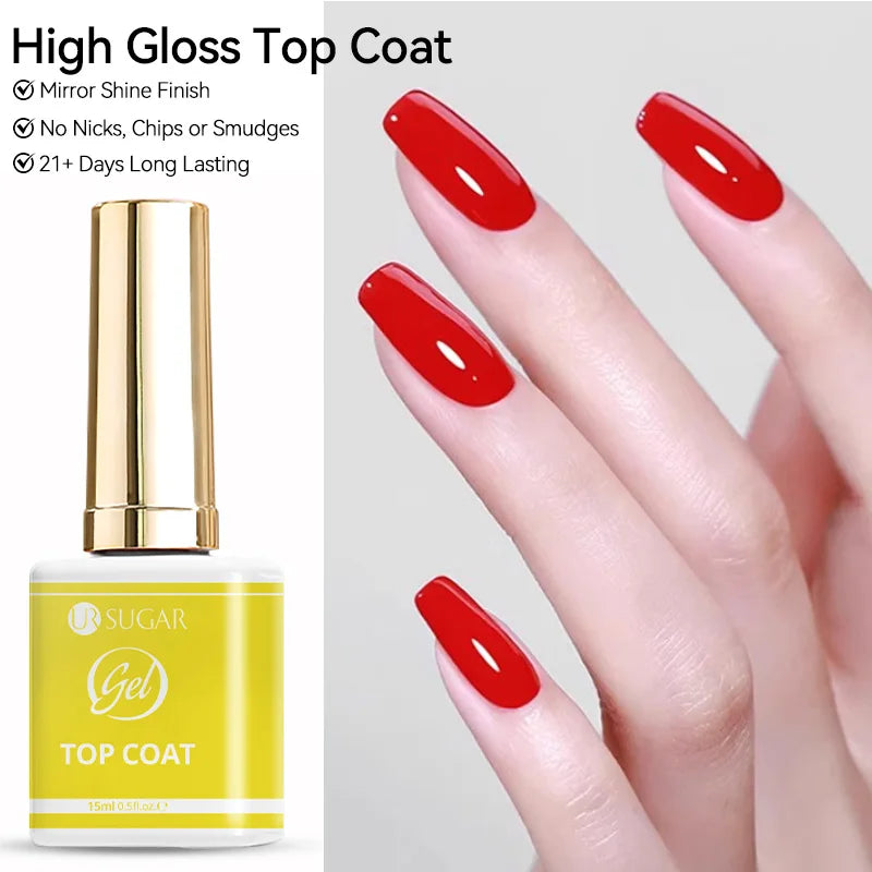 UR SUGAR 1/2Pcs Clear Fiber Rubber Base Gel Manicure Broken Nail Repaired Construction Fiberglass Semi Permanent Soak Off UV Gel