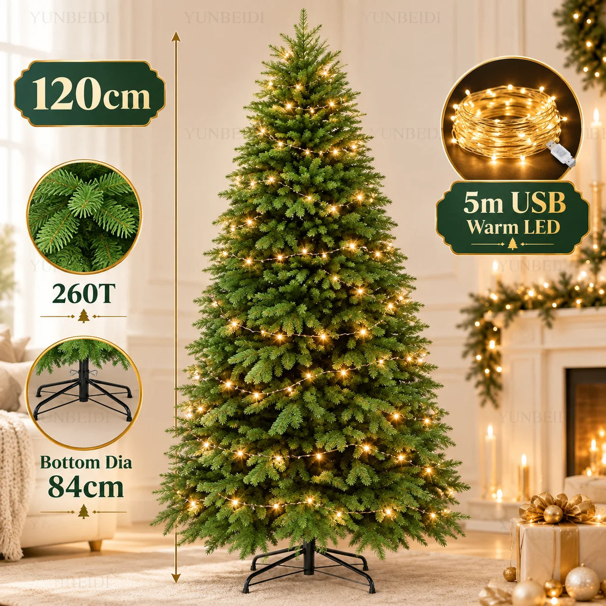 Königlicher Nordmann-Weihnachtsbaum – 100% PE Real-Touch