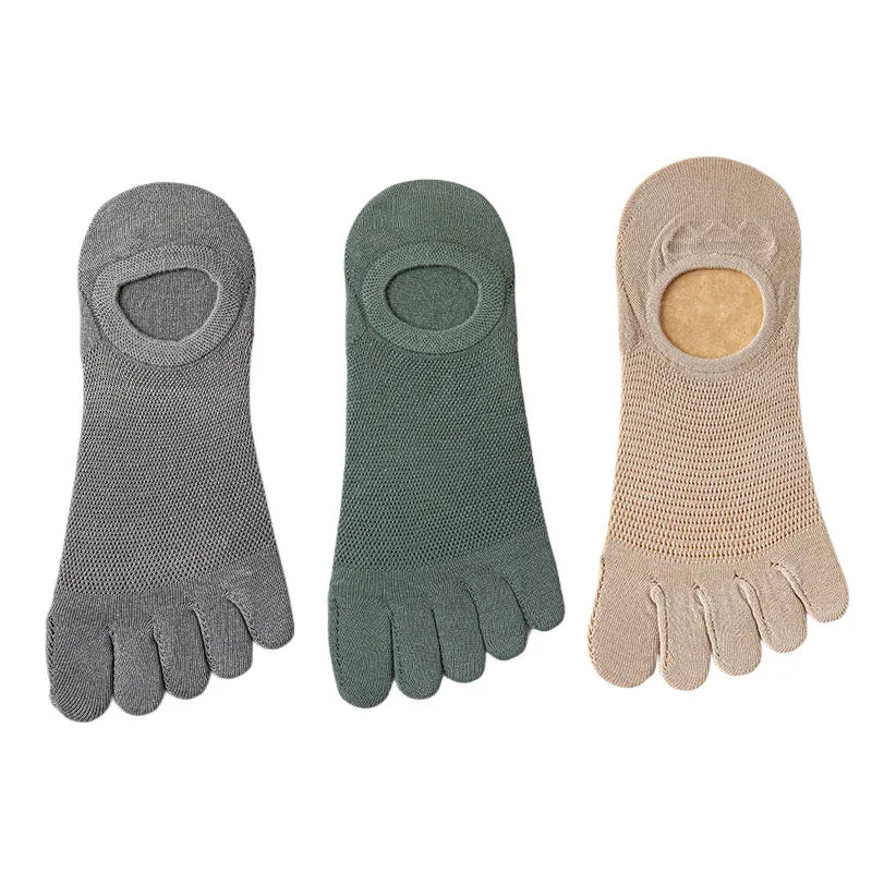 3 Pairs/lot Men's Socks Breathable Sweat Novelty Toe Socks Fashion Casual Breathable Finger Boat Sock High Quality Sox for Male