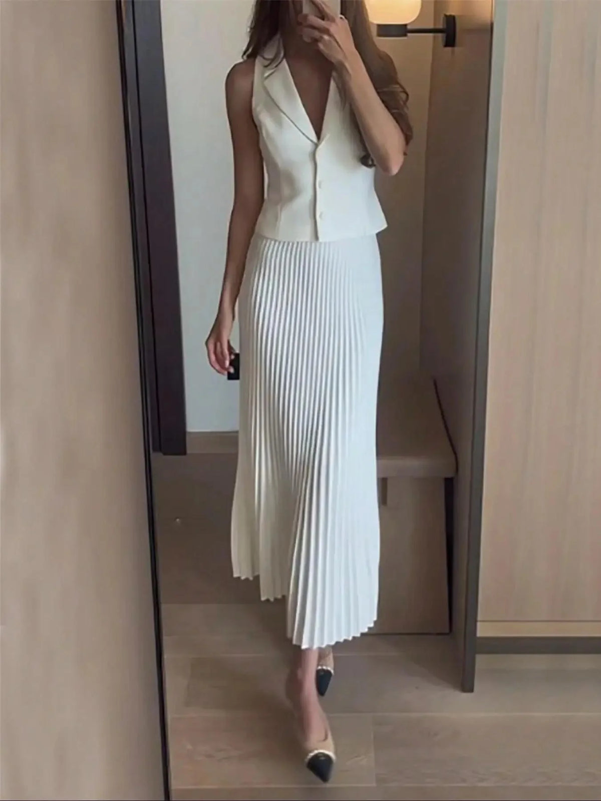 Women's Business Suit Set, Elegant Blazer & Skirt, Professional Office Wear, Stylish Women's Clothing for Work & Formal Events