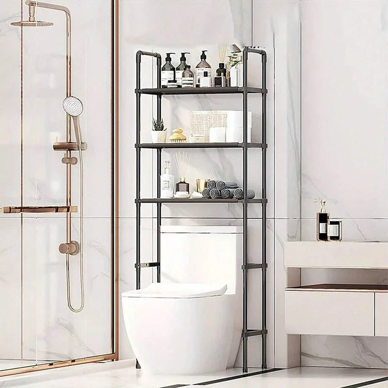 Bathroom Storage Rack Over The Toilet Shelf Multilayer Space Saver Organizer Multi-Functional Wall Hanging Toilet Storage Rack